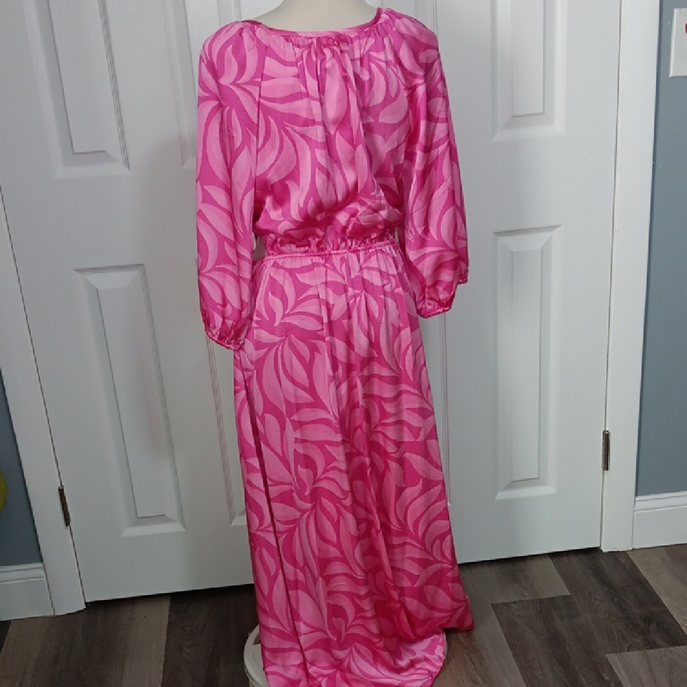Pink Patterned Maxi Dress - Picture 2 of 4